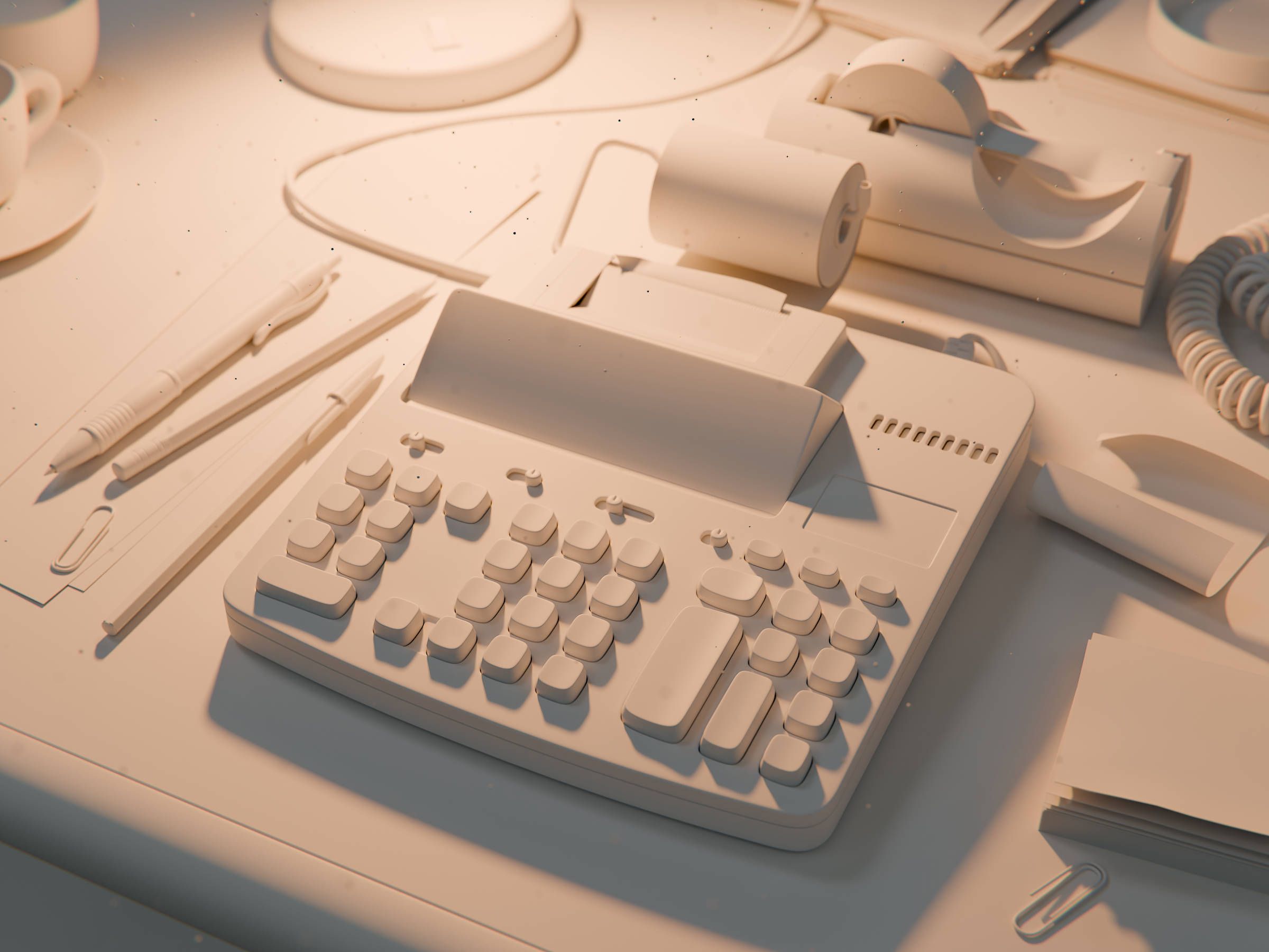 Clay render of TI-5034 SV